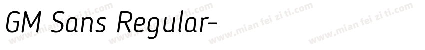 GM Sans Regular字体转换